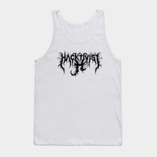 black Logo Hacktivist Band Tank Top