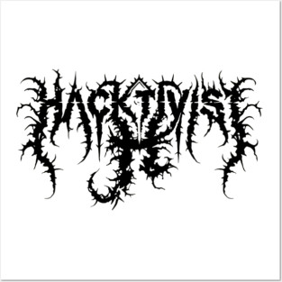 black Logo Hacktivist Band Posters and Art