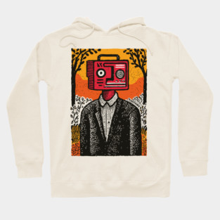 Vintage Radio Head Man in the Woods Hoodie