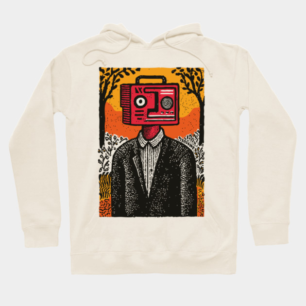 Vintage Radio Head Man in the Woods Hoodie by TuncGK