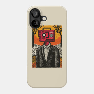 Vintage Radio Head Man in the Woods Phone Case