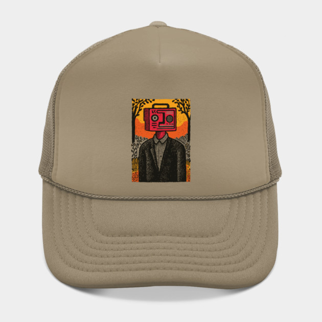 Vintage Radio Head Man in the Woods by TuncGK