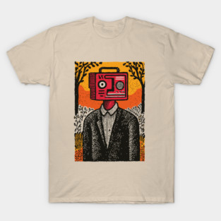 Vintage Radio Head Man in the Woods T-Shirt