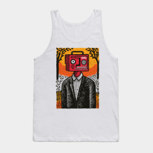 Vintage Radio Head Man in the Woods Tank Top