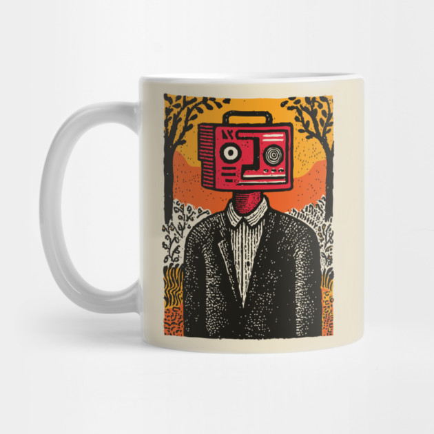 Vintage Radio Head Man in the Woods by TuncGK