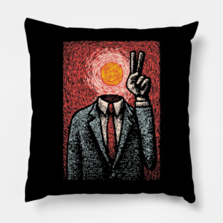 Surreal Art of Inner Peace and Ego Death Pillow
