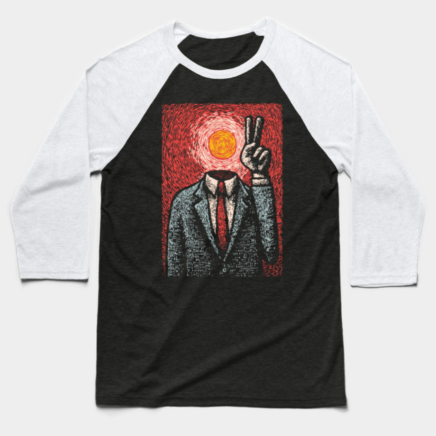 Surreal Art of Inner Peace and Ego Death Baseball T-Shirt by TuncGK