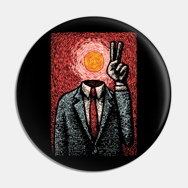 Surreal Art of Inner Peace and Ego Death Pin by TuncGK