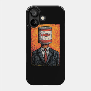 Canned Tuna Fish Head Pop Art Surrealism Phone Case