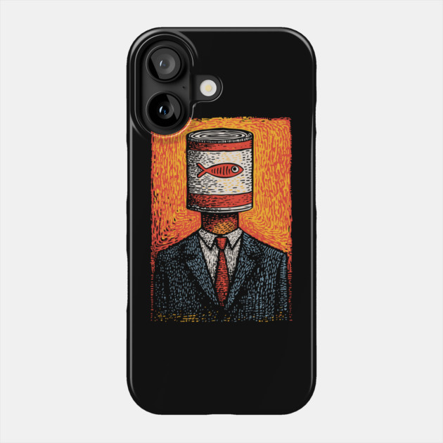 Canned Tuna Fish Head Pop Art Surrealism Phone Case by TuncGK