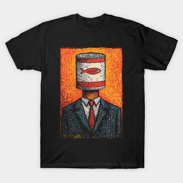 Canned Tuna Fish Head Pop Art Surrealism T-Shirt by TuncGK
