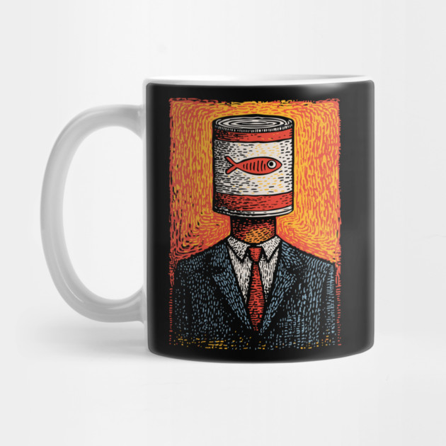 Canned Tuna Fish Head Pop Art Surrealism by TuncGK