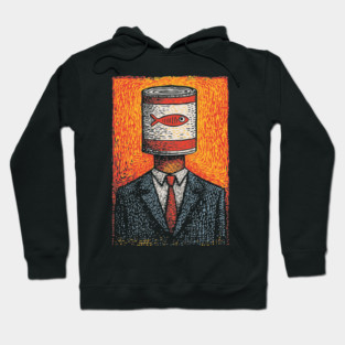 Canned Tuna Fish Head Pop Art Surrealism Hoodie