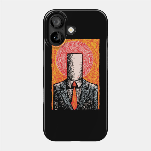 Absurdist Toilet Paper Roll Head Man Art Phone Case by TuncGK