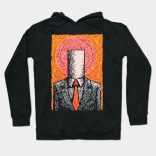 Absurdist Toilet Paper Roll Head Man Art Hoodie