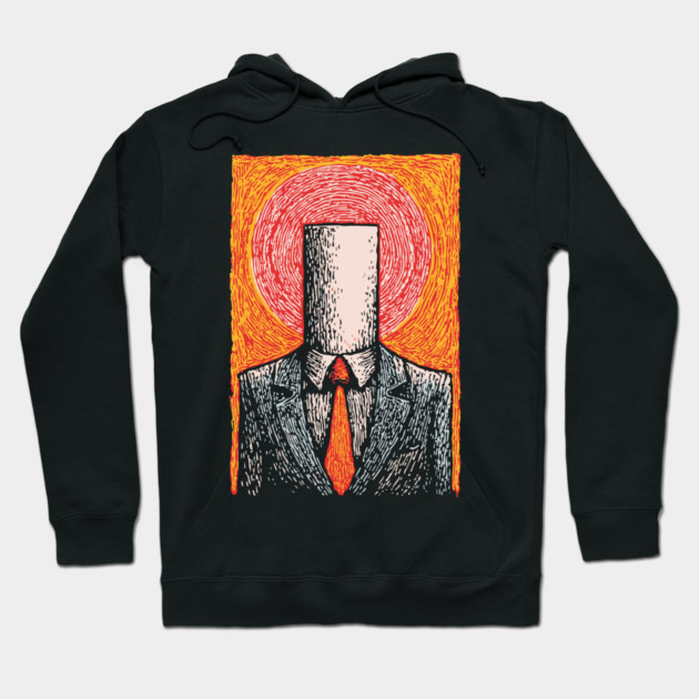 Absurdist Toilet Paper Roll Head Man Art Hoodie by TuncGK