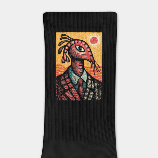 Surreal Dapper Shrimp Man Portrait Illustration by TuncGK