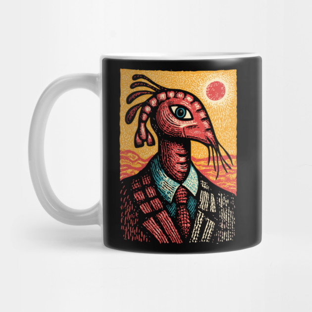 Surreal Dapper Shrimp Man Portrait Illustration by TuncGK