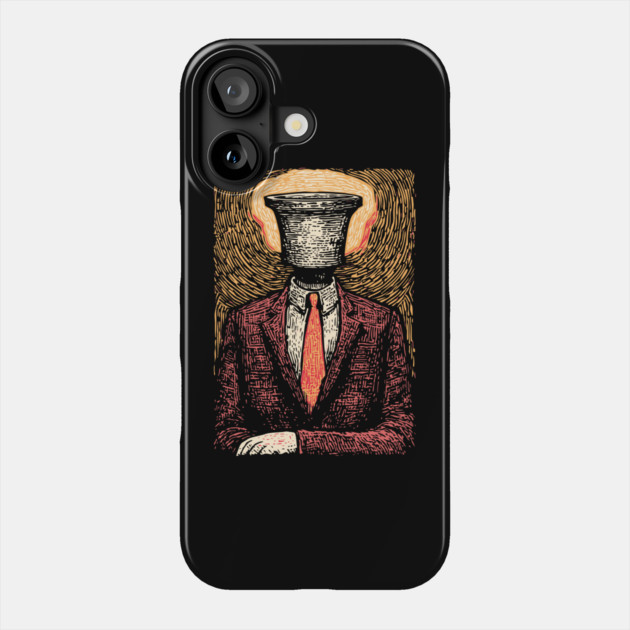 Surreal Man Seeking the Holy Grail Illustration Phone Case by TuncGK