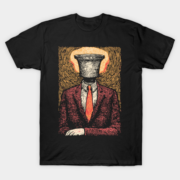 Surreal Man Seeking the Holy Grail Illustration T-Shirt by TuncGK