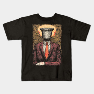 Surreal Man Seeking the Holy Grail Illustration Kids T-Shirt