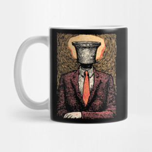 Surreal Man Seeking the Holy Grail Illustration Mug