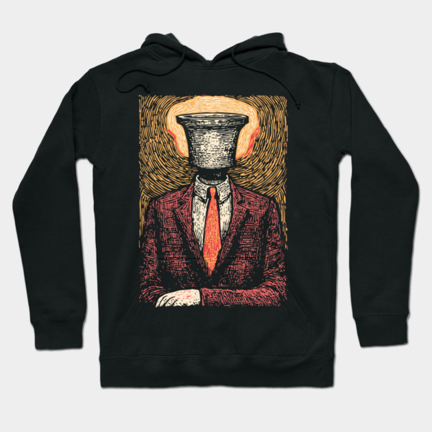 Surreal Man Seeking the Holy Grail Illustration Hoodie by TuncGK