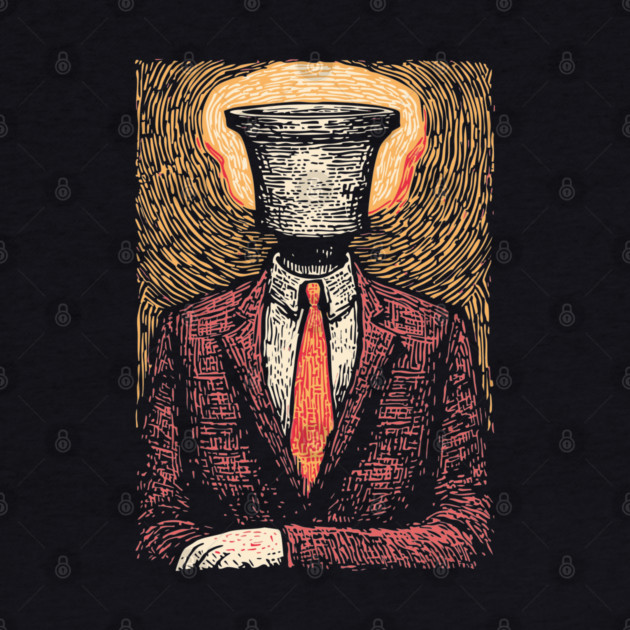Surreal Man Seeking the Holy Grail Illustration by TuncGK