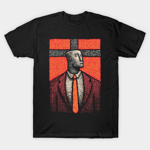 Surreal Man with a Heavy Cross Head T-Shirt by TuncGK