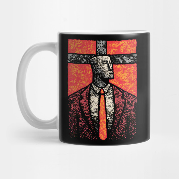 Surreal Man with a Heavy Cross Head by TuncGK