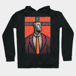Surreal Man with a Heavy Cross Head Hoodie