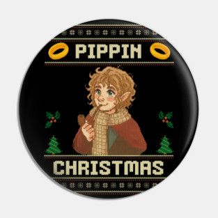 Halfling Christmas Ugly Sweater Pin