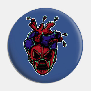 LUCHA HEART Pin