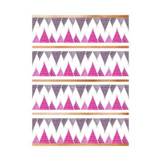 Pink watercolor Christmas tree stripes T-Shirt