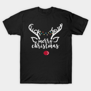 Subtle Anti Trump Christmas Raindeer, Funny FDT, F*ck Trump Xmas, Hidden Message Anti Trump T-Shirt