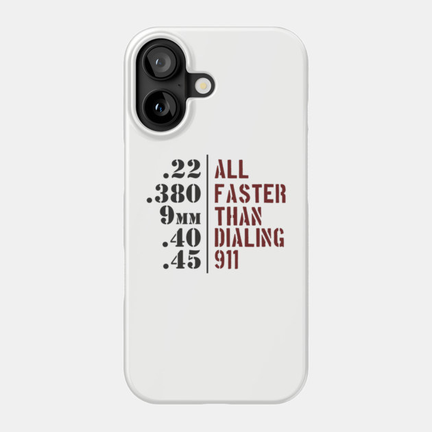 All Faster Than Dialing 911 Gun Rights Phone Case by Anticorporati