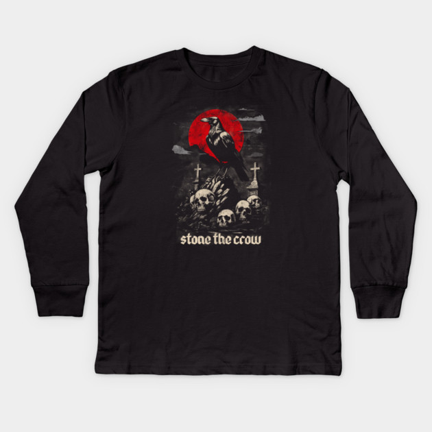 STONE THE CROW Kids Long Sleeve T-Shirt by artslaves