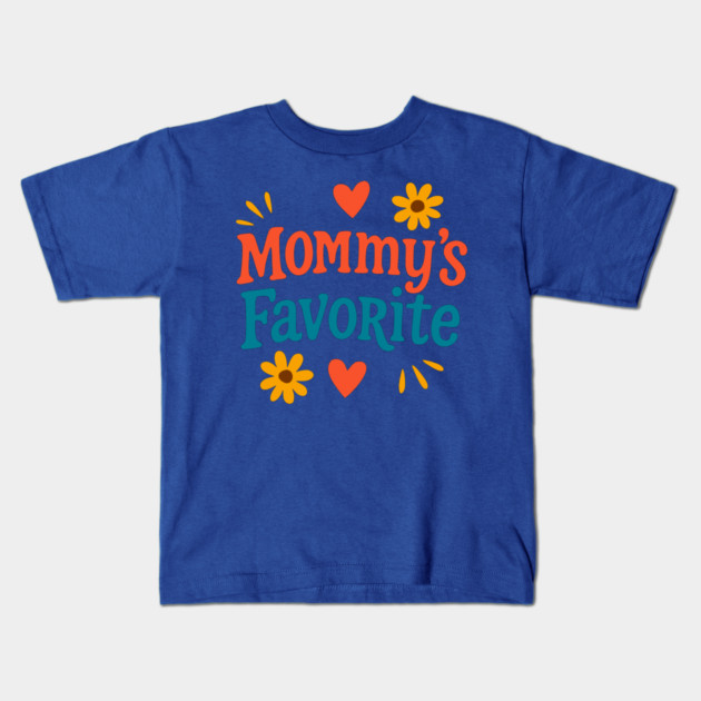 Mommy’s Favorite Retro Text Design – Cute Mother’s Day Gift Art Kids T-Shirt by DonWillisJrArt