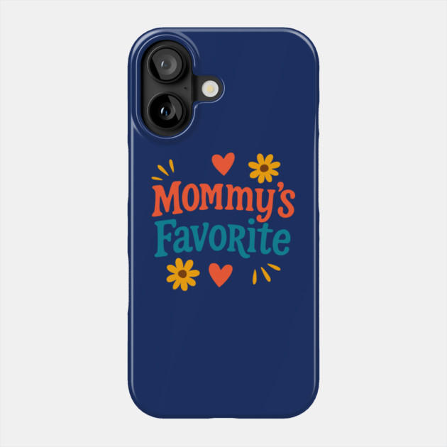 Mommy’s Favorite Retro Text Design – Cute Mother’s Day Gift Art Phone Case by DonWillisJrArt
