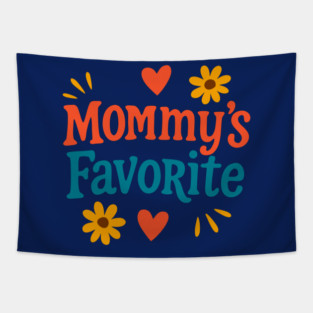 Mommy’s Favorite Retro Text Design – Cute Mother’s Day Gift Art Tapestry