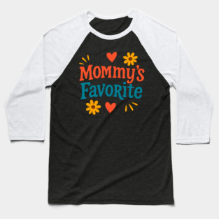 Mommy’s Favorite Retro Text Design – Cute Mother’s Day Gift Art Baseball T-Shirt