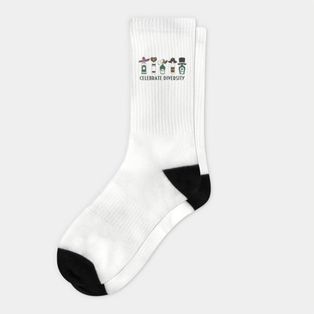 Celebrate Diversity Boozy Edition Alcohol Lover Socks by Anticorporati