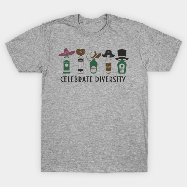 Celebrate Diversity Boozy Edition Alcohol Lover T-Shirt by Anticorporati