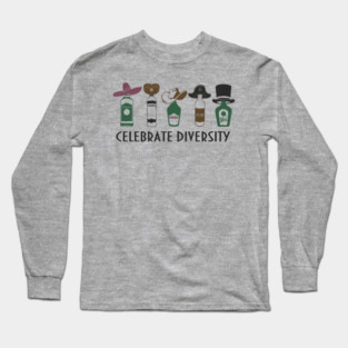 Celebrate Diversity Boozy Edition Alcohol Lover Long Sleeve T-Shirt