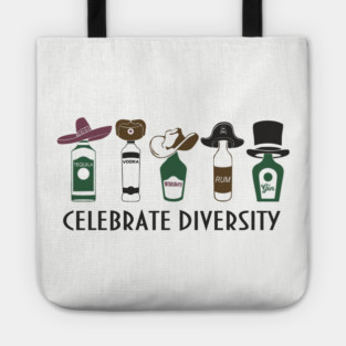 Celebrate Diversity Boozy Edition Alcohol Lover Tote