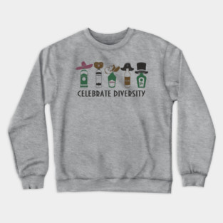 Celebrate Diversity Boozy Edition Alcohol Lover Crewneck Sweatshirt
