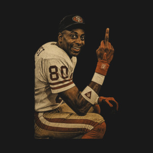49ers Jerry Rice Angry Flipping the Bird #1 T-Shirt