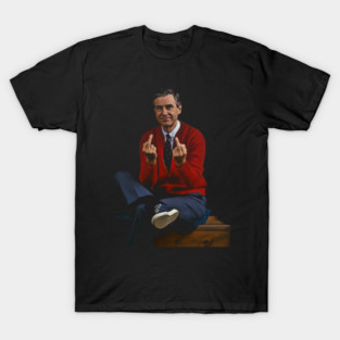 Mr. Rogers MIddle Finger RETRO 90S T-Shirt