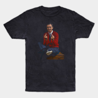 Mr. Rogers MIddle Finger RETRO 90S T-Shirt