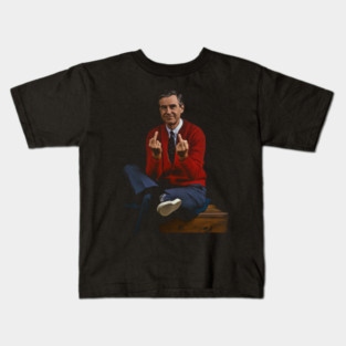 Mr. Rogers MIddle Finger RETRO 90S Kids T-Shirt
